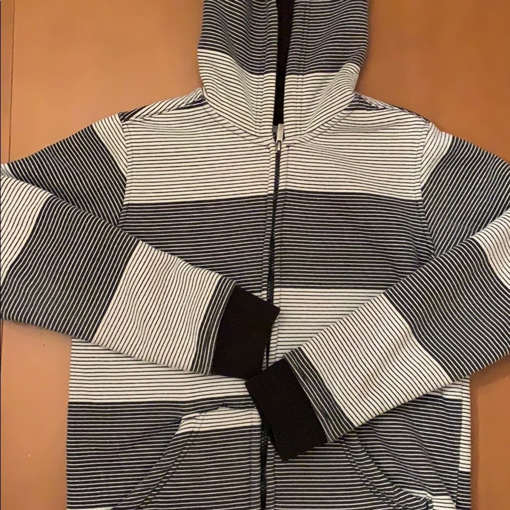 Black and white hoodie jacket